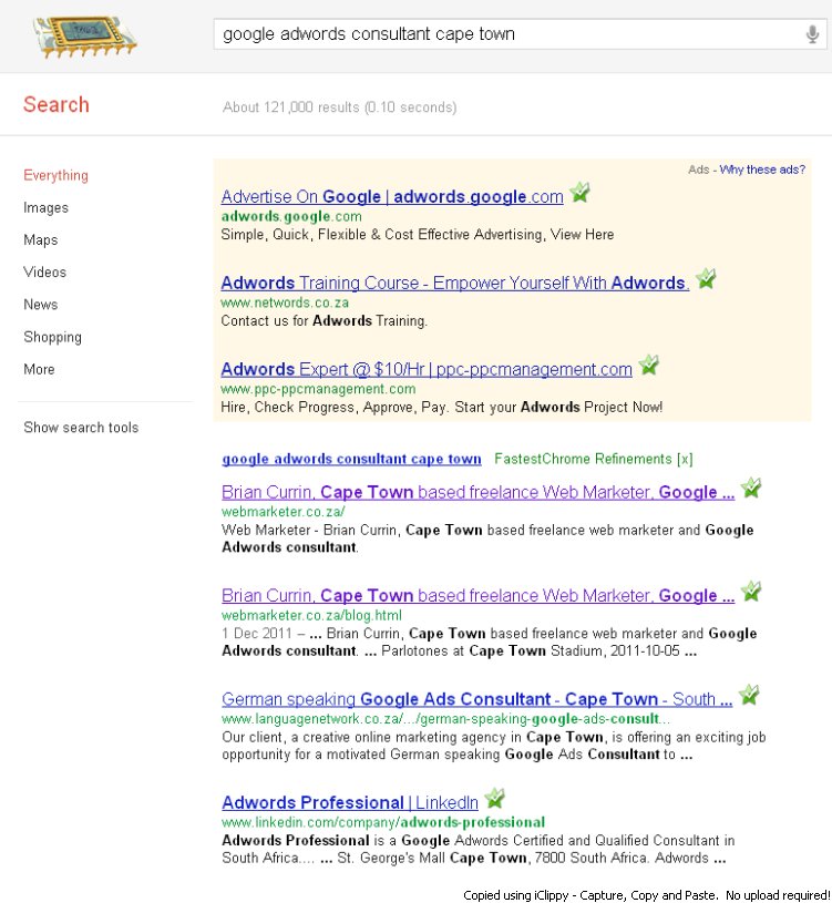 Google Adwords Consultant Cape Town